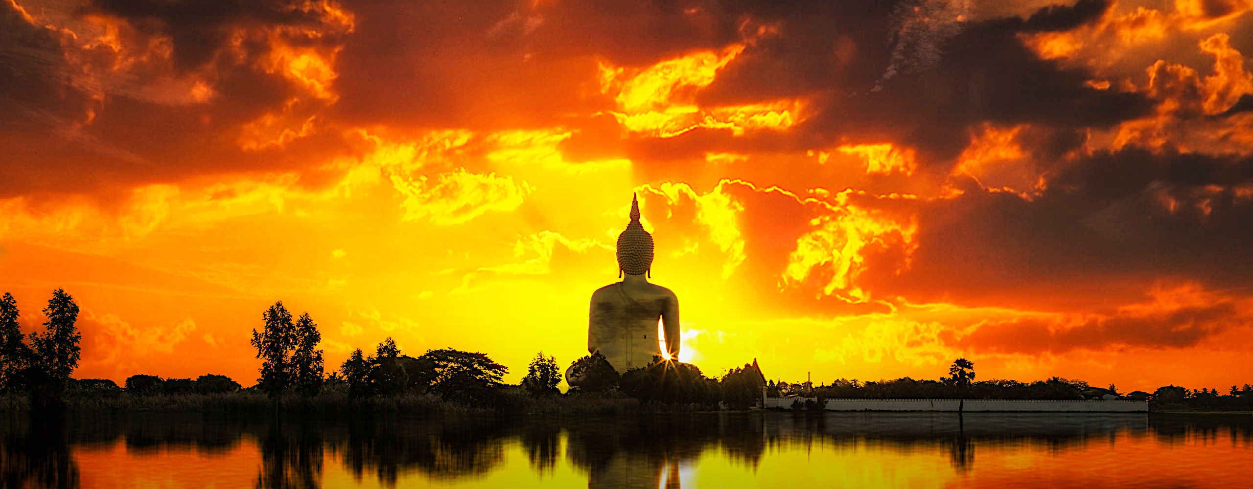 Buddha image at dusk