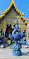 Blue Temple lotus flame in Chiang Rai