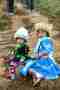 Phu Chi Fa Forest Park hilltribe locals in traditional clothing