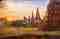 Wat Chaiwatthanaram temple ruins at sunset