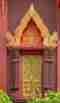 Wat Chiang Yuen Red Temple ornate window