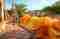 Wat Phutthaisawan reclining robed Buddha in temple ruins